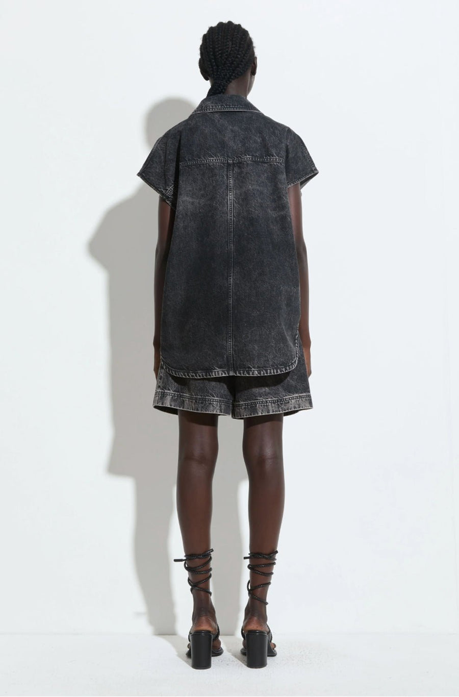 CHRISTIAN WIJNANTS - Teta Sleeveless Denim Shirt in Black