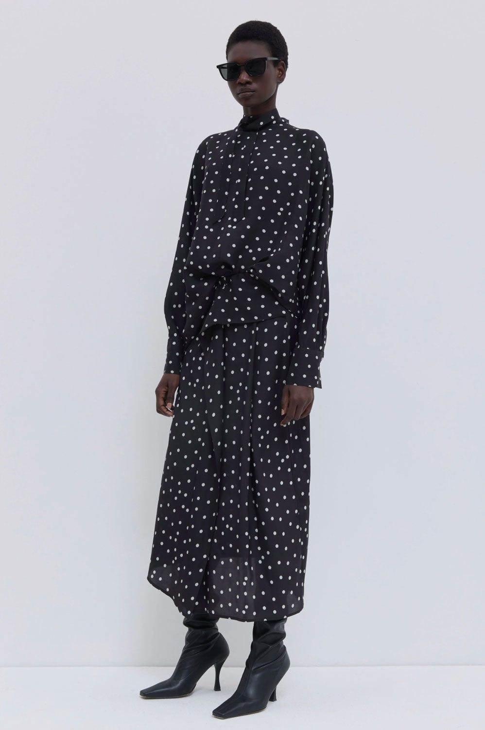 CHRISTIAN WIJNANTS - Tuvra Top in Black Lady Bug Dot