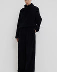 Christian Wijnants -Pisha Garment Dyed Corduroy Trousers in Black