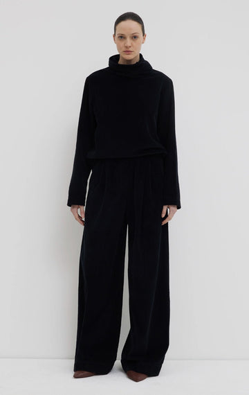 Christian Wijnants -Pisha Garment Dyed Corduroy Trousers in Black
