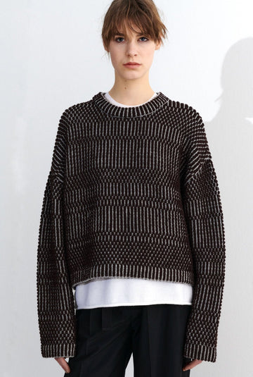 CHRISTIAN WIJNANTS - Kopani Sweater in Grey/Brown