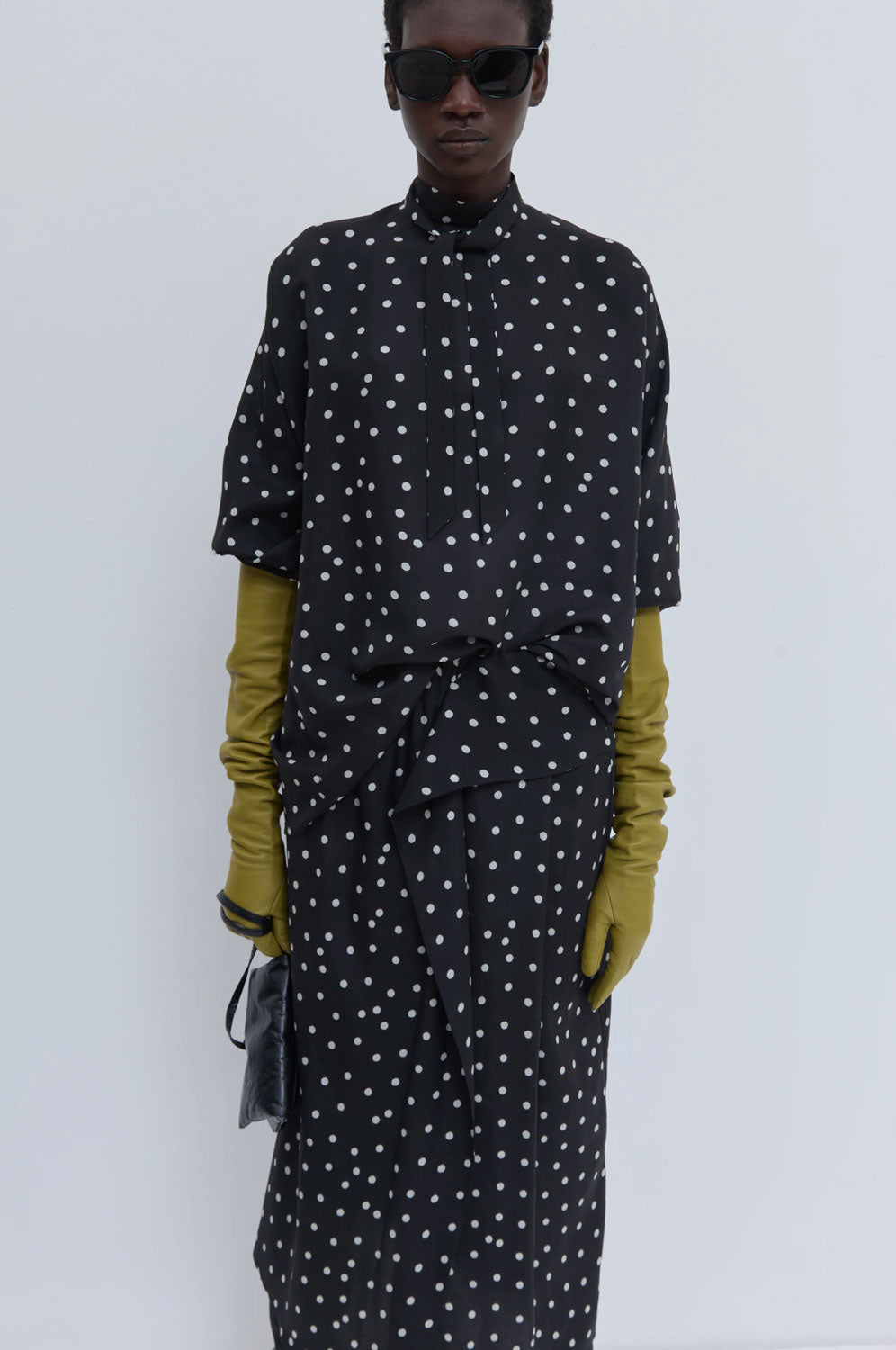 CHRISTIAN WIJNANTS - Tuvra Top in Black Lady Bug Dot