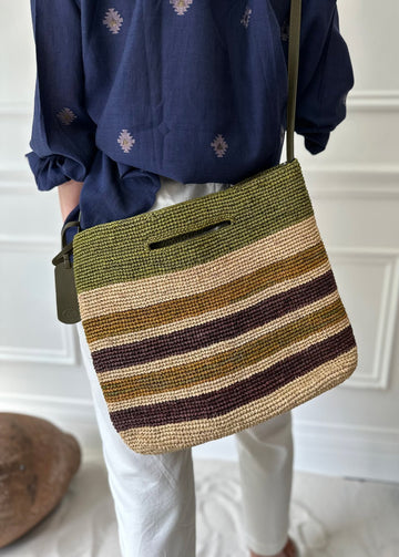 CATARZI - STONE bag in Olive/Khaki/Brown