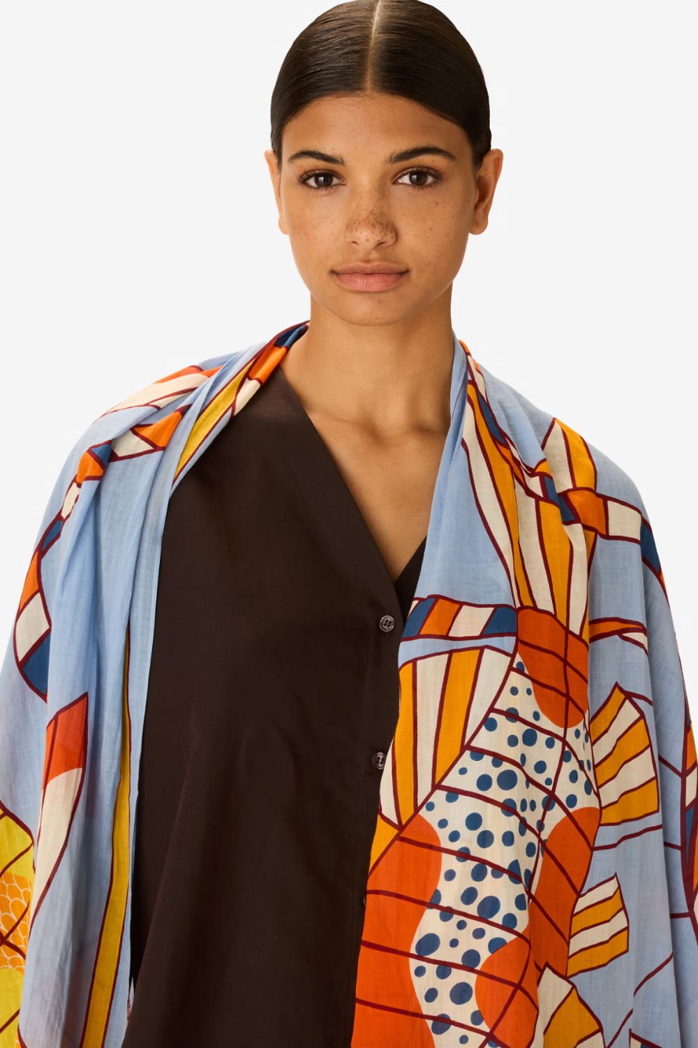 INOUI EDITIONS - Cerfs Volants 100cm Scarf in Orange