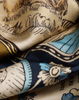 INOUI EDITIONS - Chance 65 Square Scarf in Navy/Gold