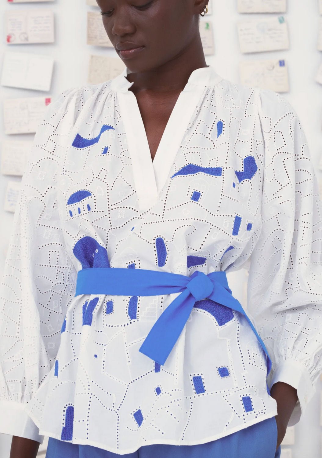 MII COLLECTION - Claudie Shirt in Blue Cyclades