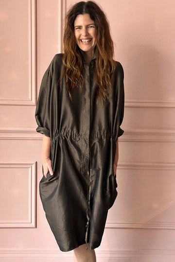 CHRISTIAN PEAU - Vintage Silk Jumpsuit in Moss Green