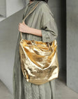 CHRISTIAN PEAU - 2-way Tote in Yellow Gold