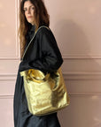 CHRISTIAN PEAU - 2-way Tote in Yellow Gold