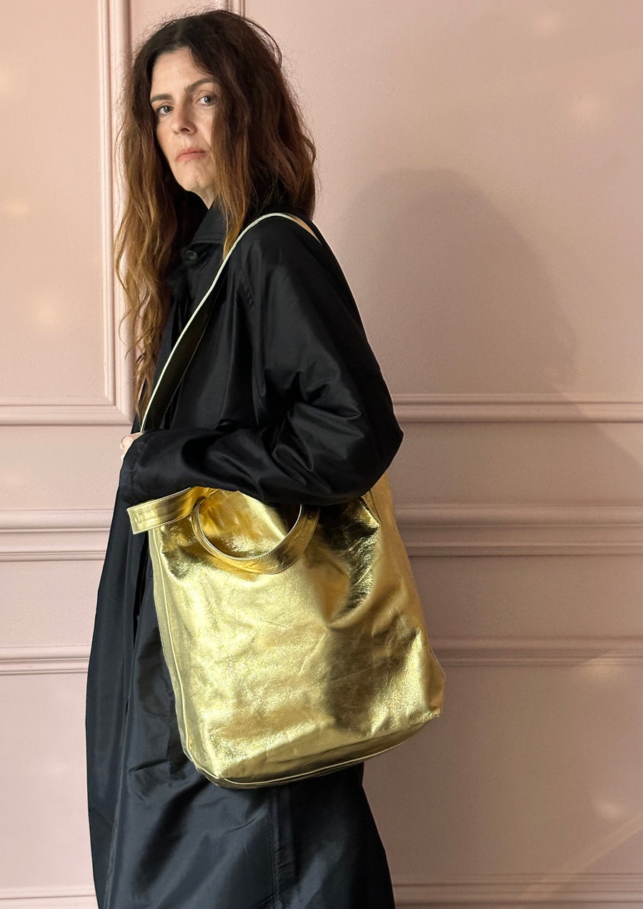 CHRISTIAN PEAU - 2-way Tote in Yellow Gold