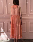 CHRISTIAN PEAU - Vintage Silk Dress in Peach Silk