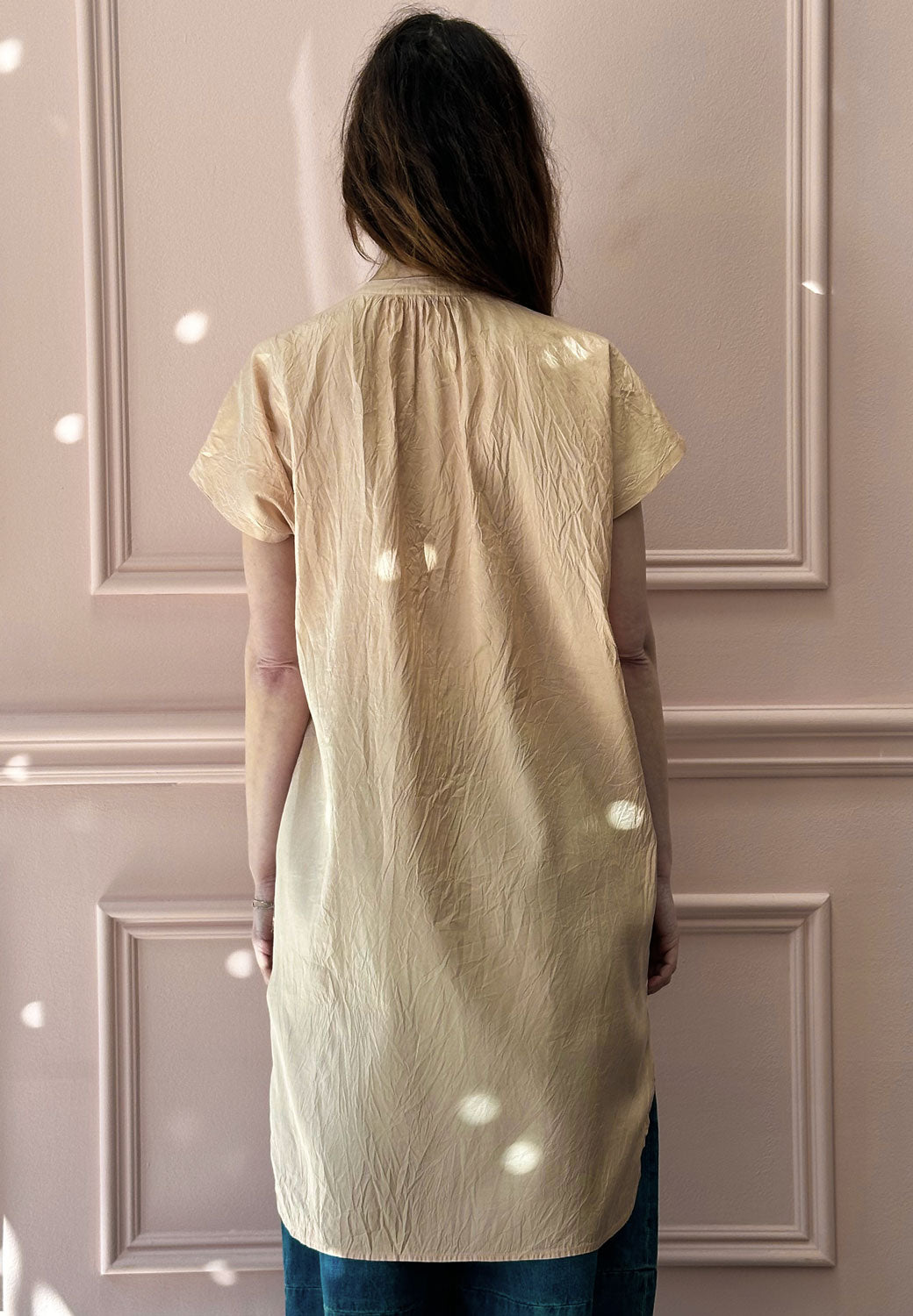 CHRISTIAN PEAU - Vintage Silk Shirt in Shell Pink