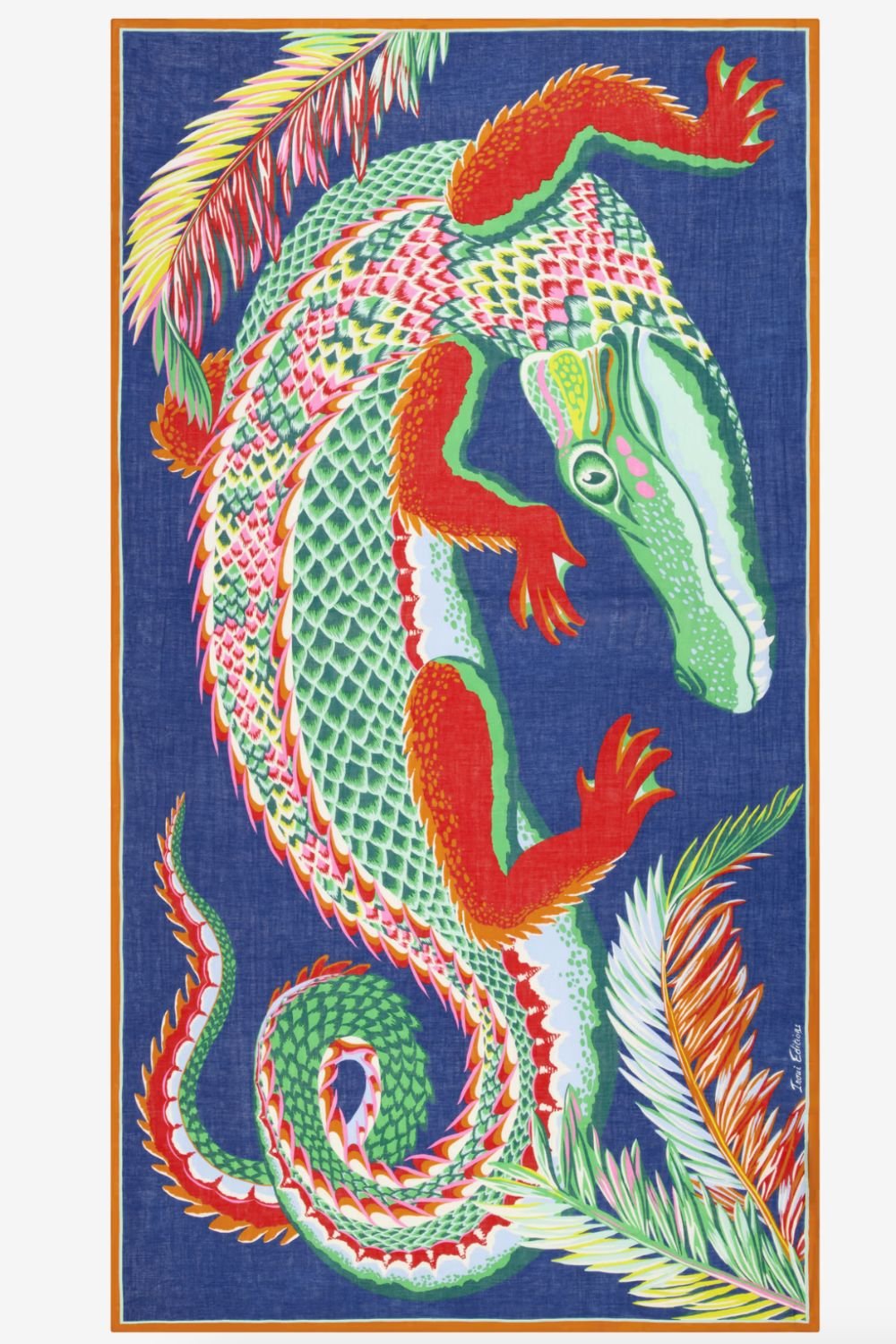 INOUI EDITIONS - Croco 100 Scarf in Duck Blue