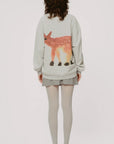 W.I.L.D. A.N.I.M.A.L.S. - Deer Sweatshirt in Grey Melange
