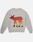 W.I.L.D. A.N.I.M.A.L.S. - Deer Sweatshirt in Grey Melange