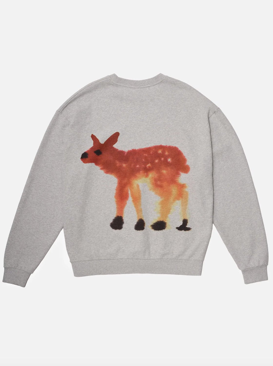 W.I.L.D. A.N.I.M.A.L.S. - Deer Sweatshirt in Grey Melange