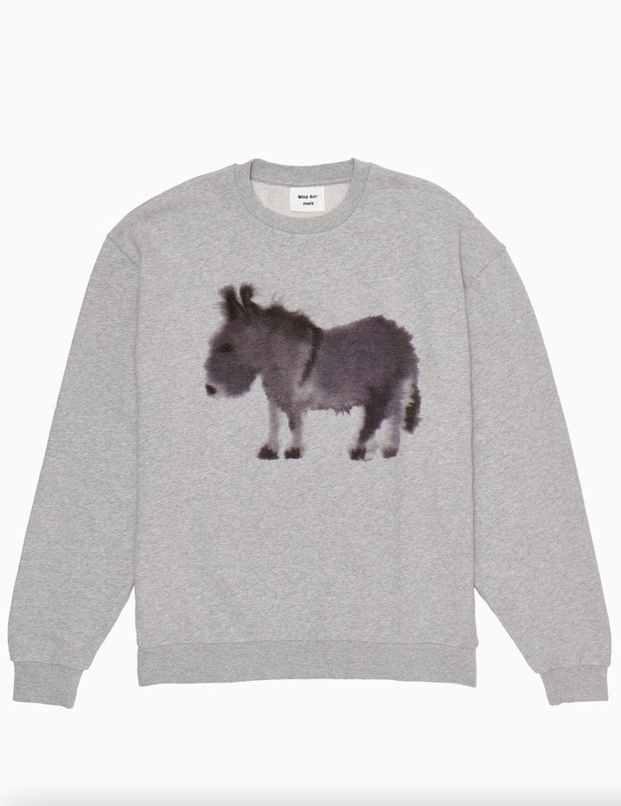 W.I.L.D. A.N.I.M.A.L.S. - Donkey Sweatshirt in Grey