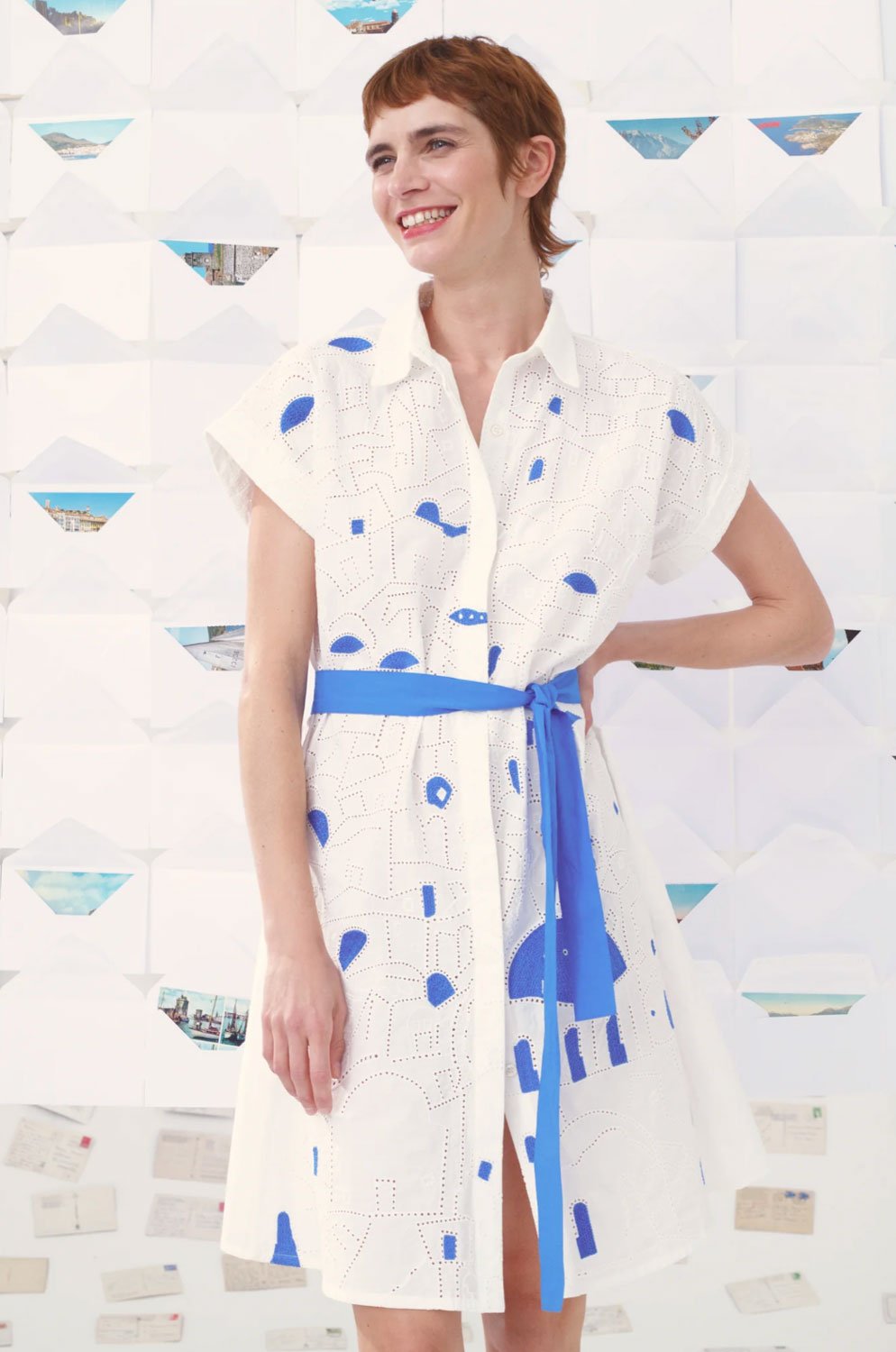 MII COLLECTION - CYCLADES Dress in Lime White