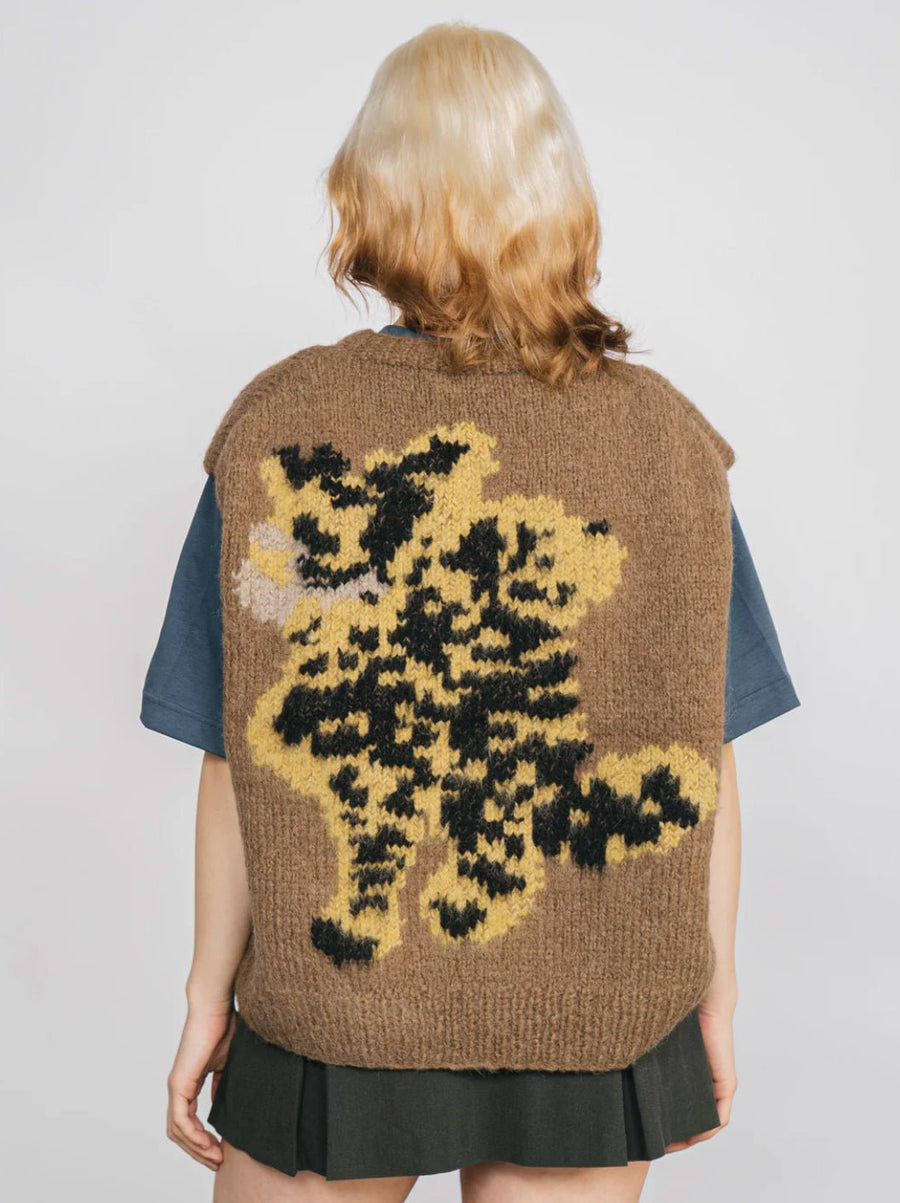 W.I.L.D. A.N.I.M.A.L.S. - Elephant, Cheetah Vest in Brown