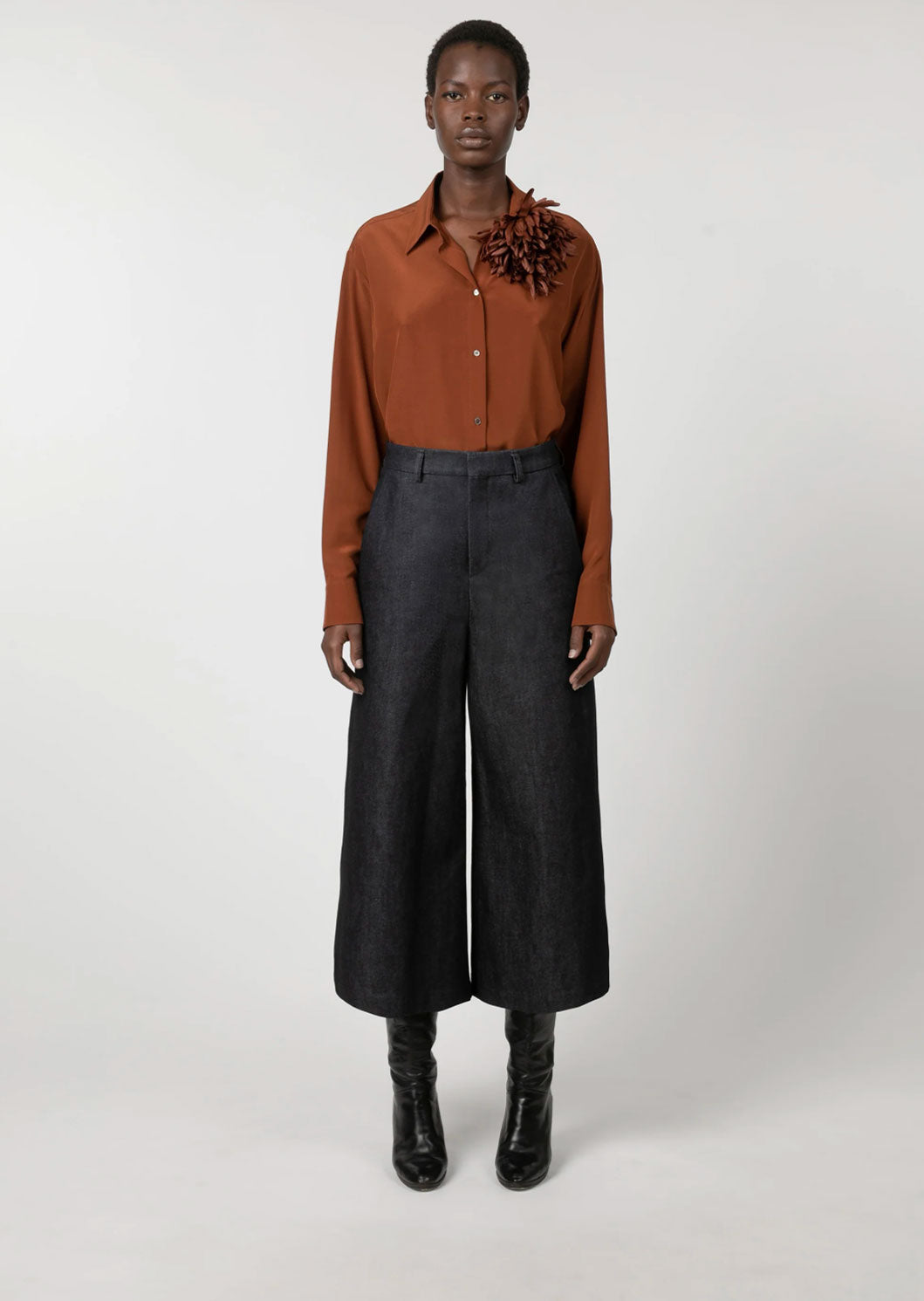 INDRESS - Emmanuel Denim Culottes in Navy