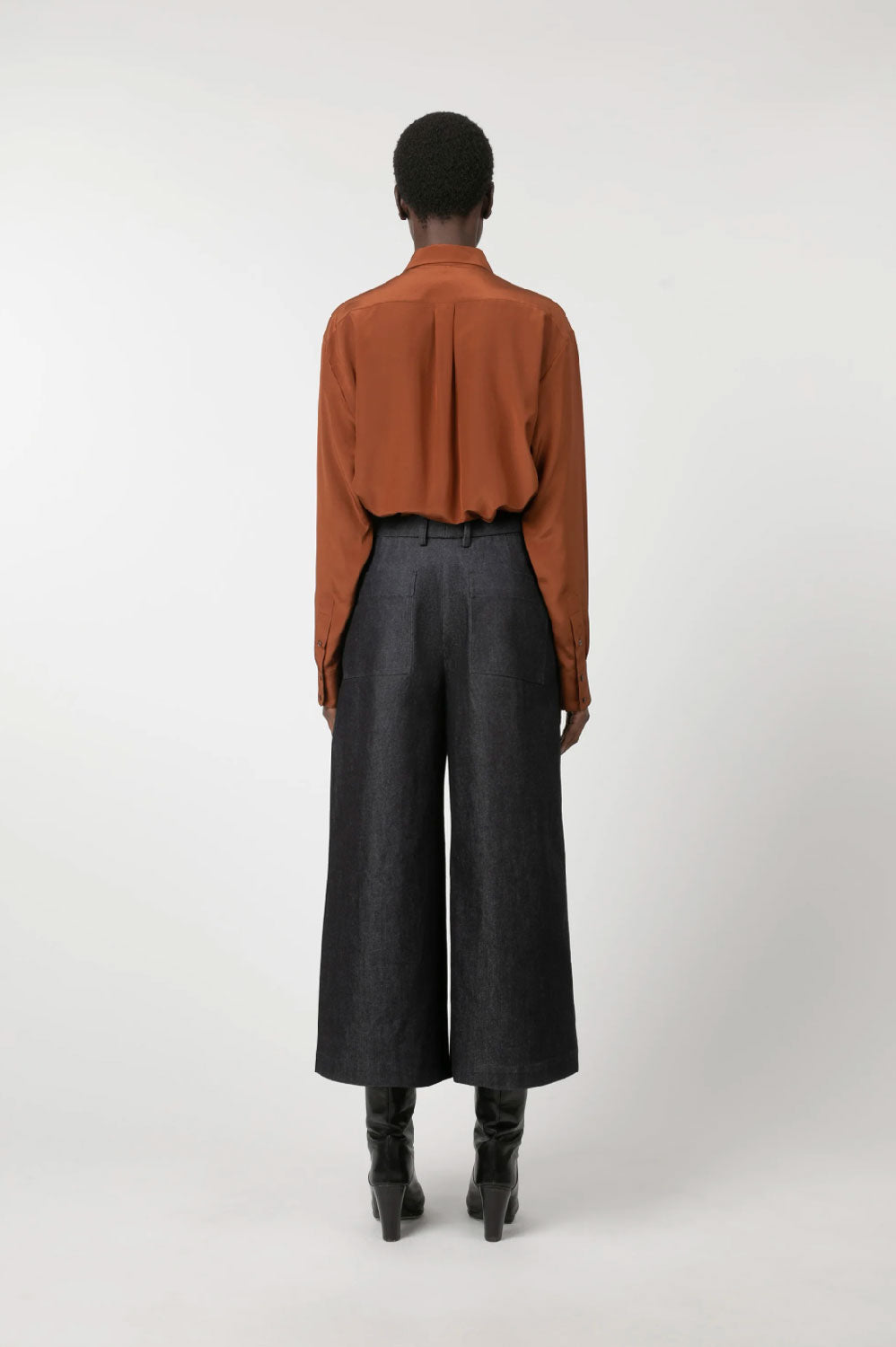INDRESS - Emmanuel Denim Culottes in Navy