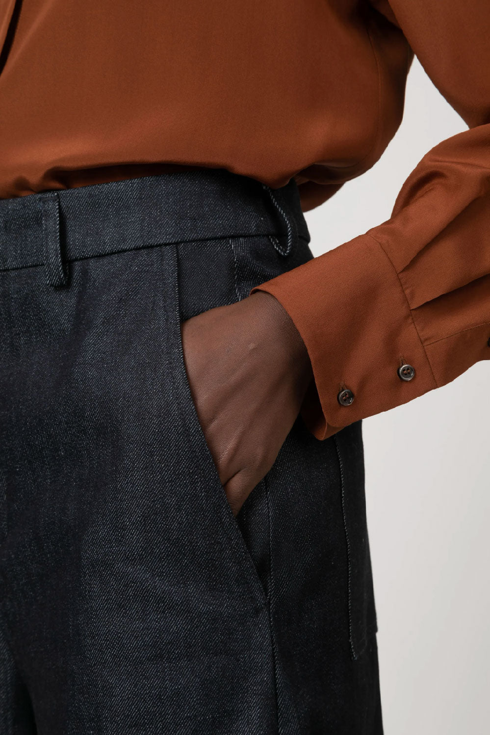 INDRESS - Emmanuel Denim Culottes in Navy