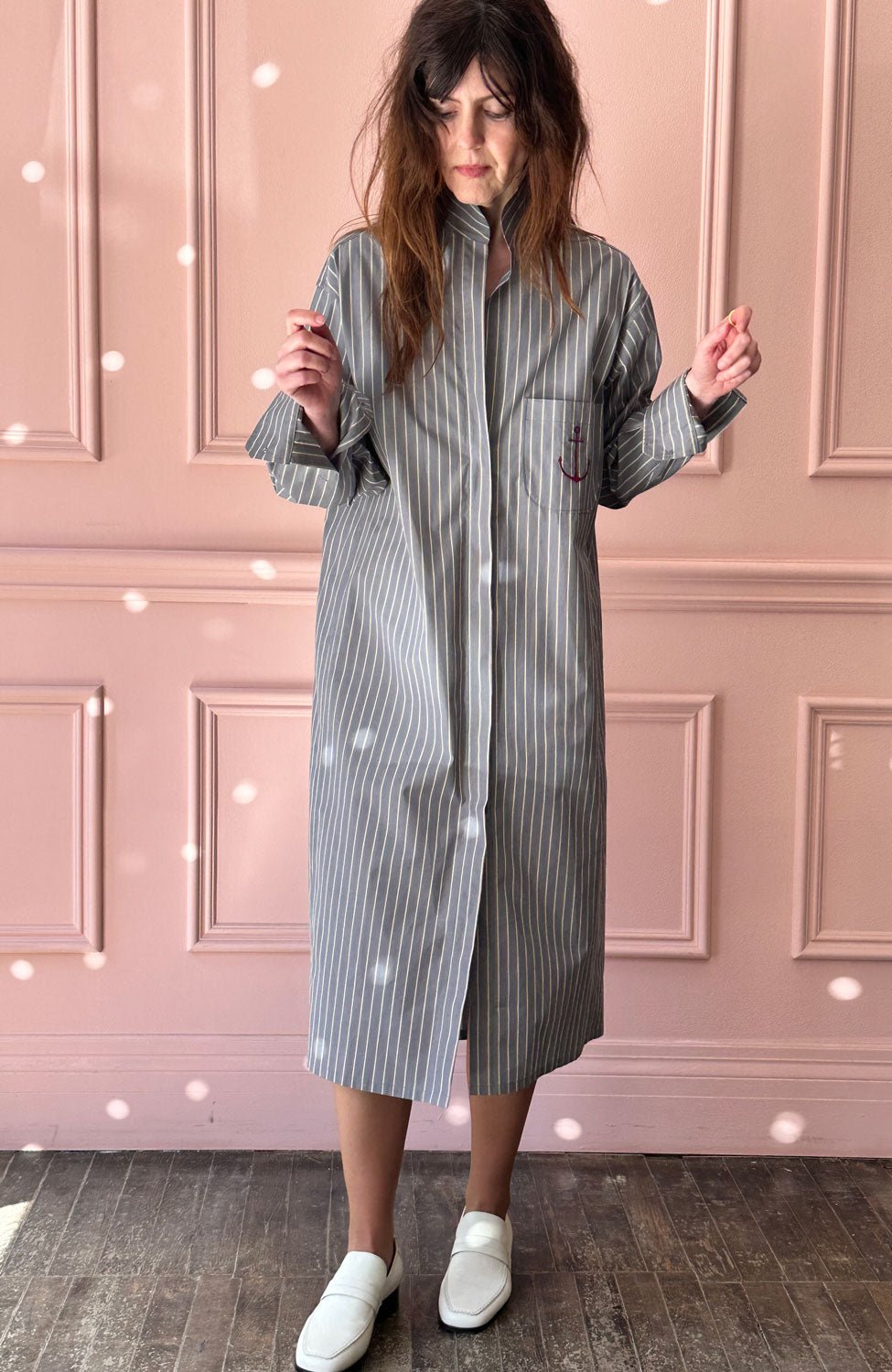 LES PRAIRIES DE PARIS - Robe Encre in Navy Stripes