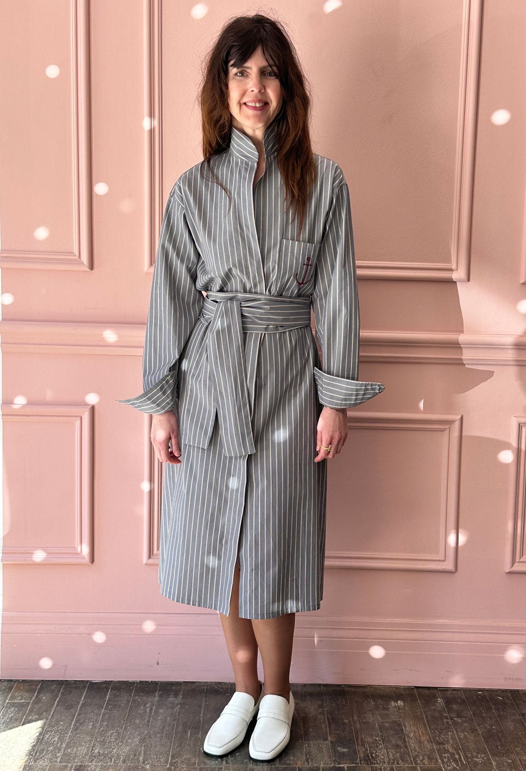 LES PRAIRIES DE PARIS - Robe Encre in Navy Stripes