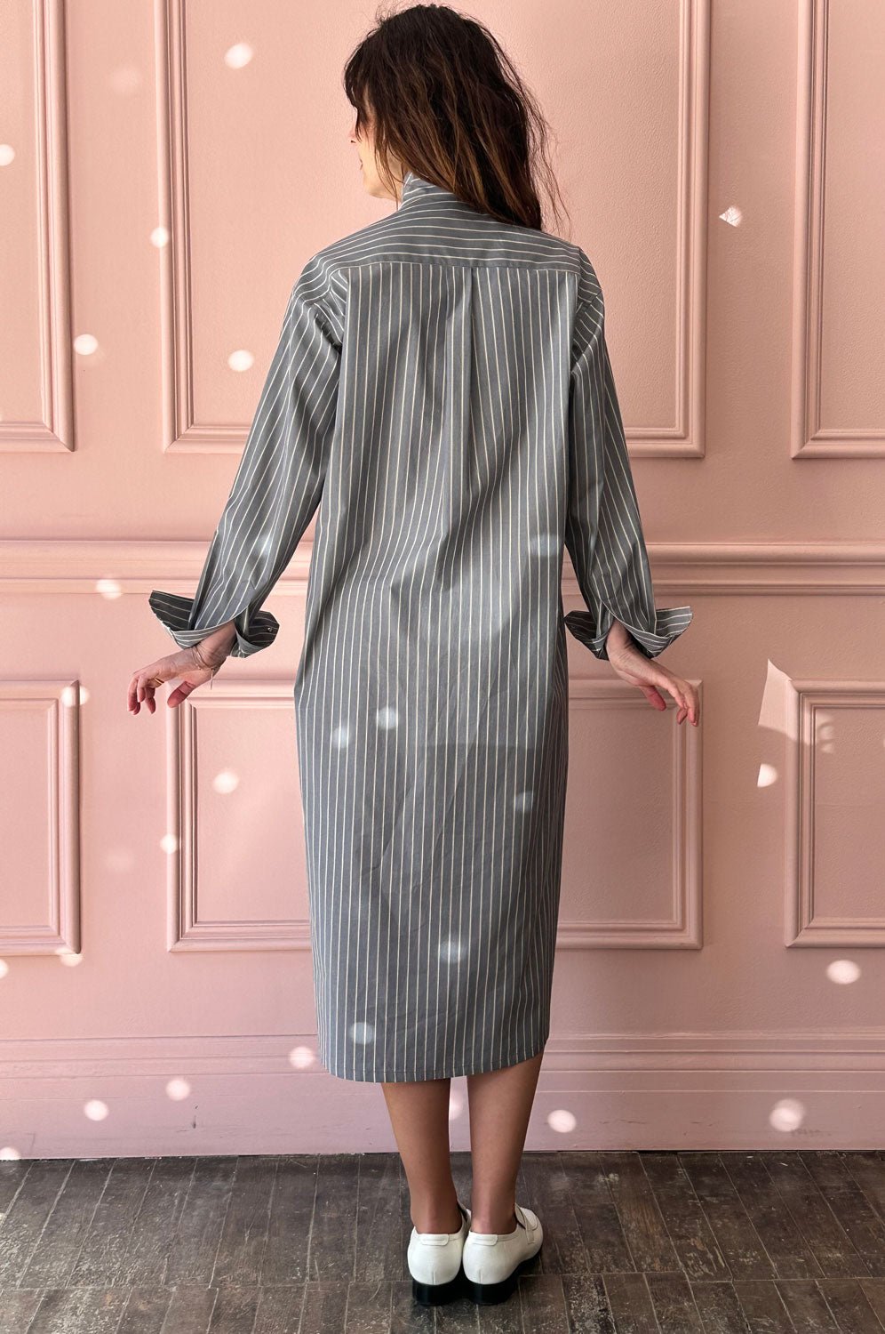 LES PRAIRIES DE PARIS - Robe Encre in Navy Stripes