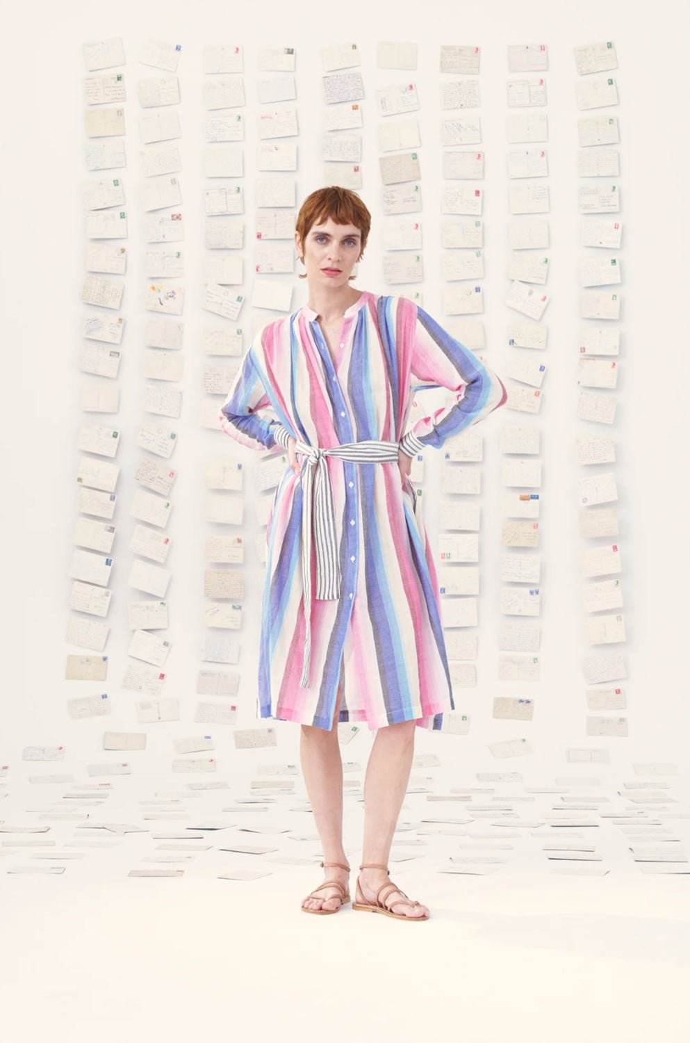 MII COLLECTION - EOS Dress in Pink Stripes