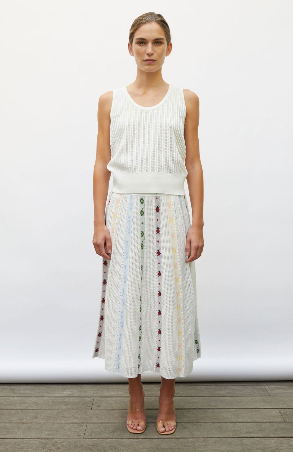 MOLLI - ETE Knitted Tank Top in Milk