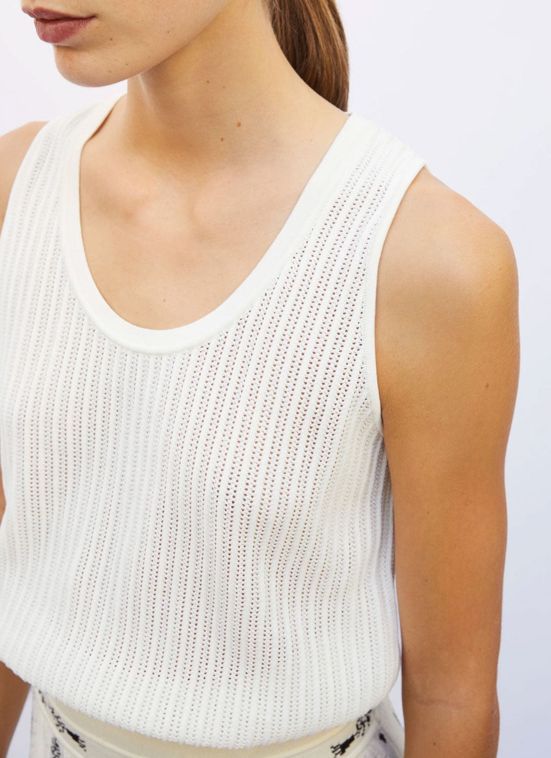 MOLLI - ETE Knitted Tank Top in Milk
