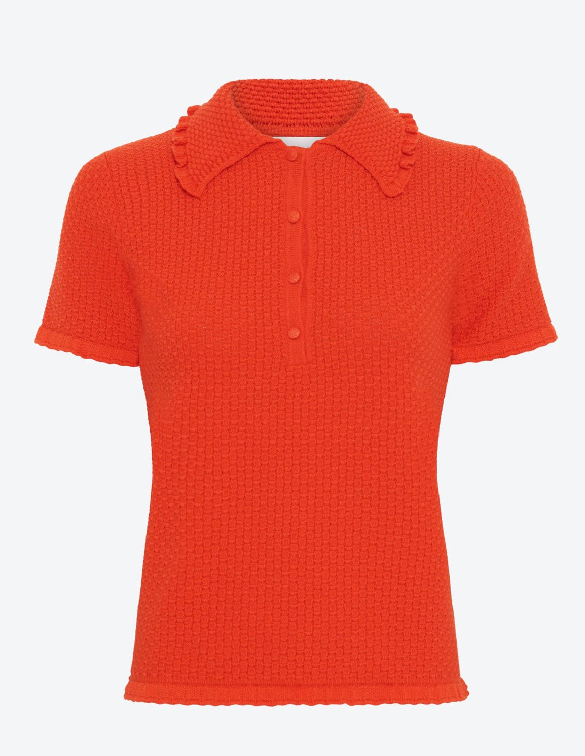 MOLLI - EXTRA Polo Top in Blood Orange