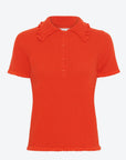 MOLLI - EXTRA Polo Top in Blood Orange