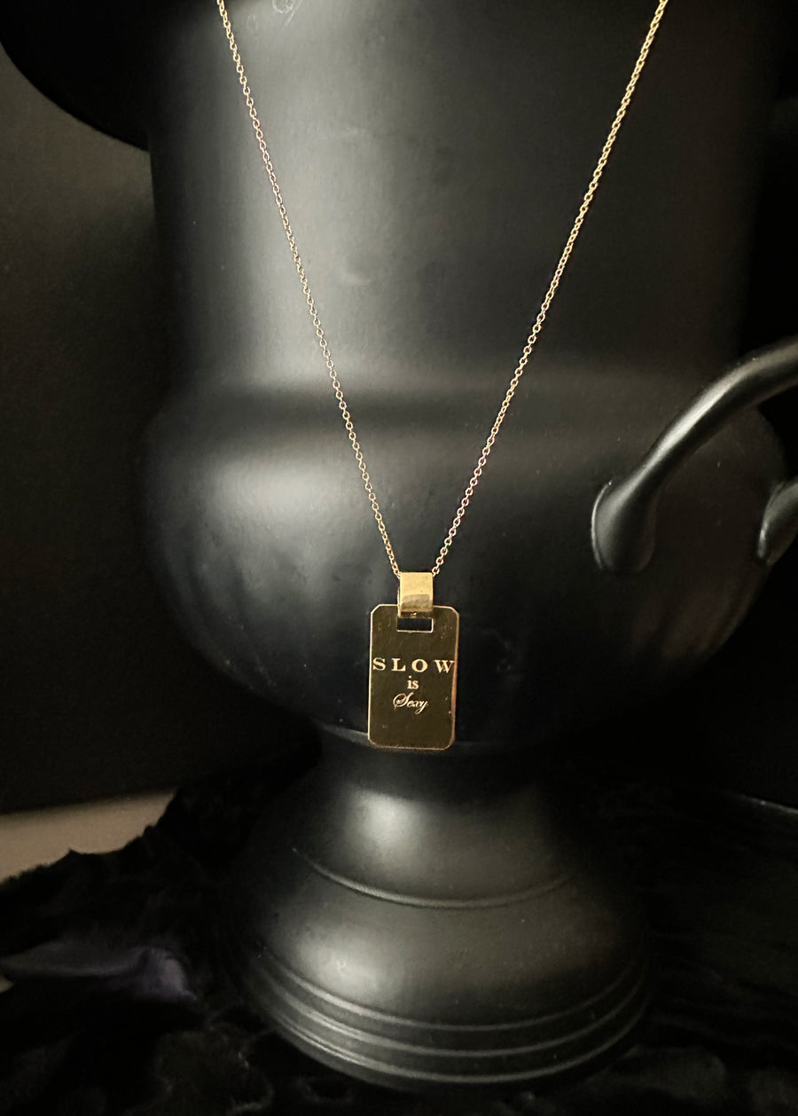 FLORENTIS - SLOW is SEXY necklace in Gold