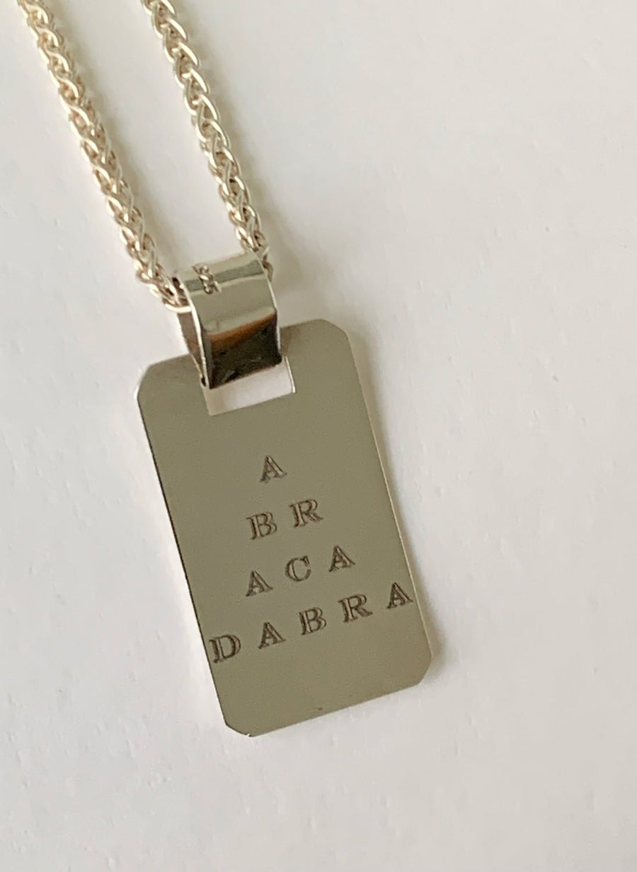 FLORENTIS - Abracadabra Talisman Necklace in Sterling Silver.