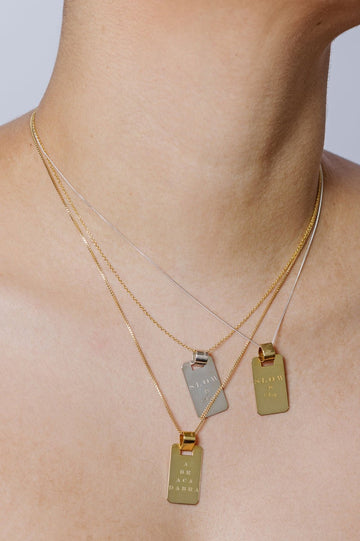 FLORENTIS - Slow is Sexy Talisman Necklace in 18K Gold Vermeil