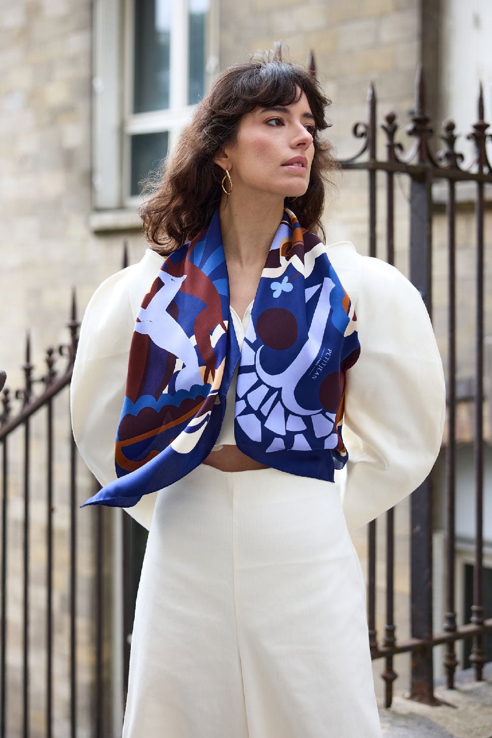 PETITJEAN - SILK LEVRIERS NUIT SCARF