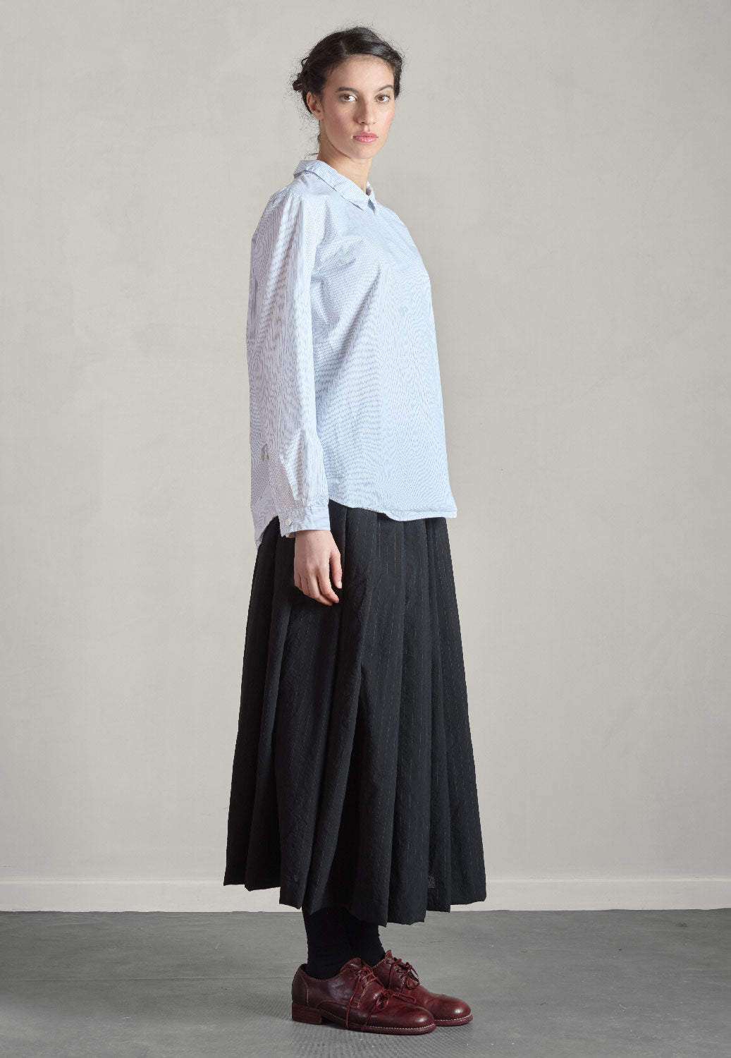 BERGFABEL - HANNA Shirt in Mini Blue Stripe