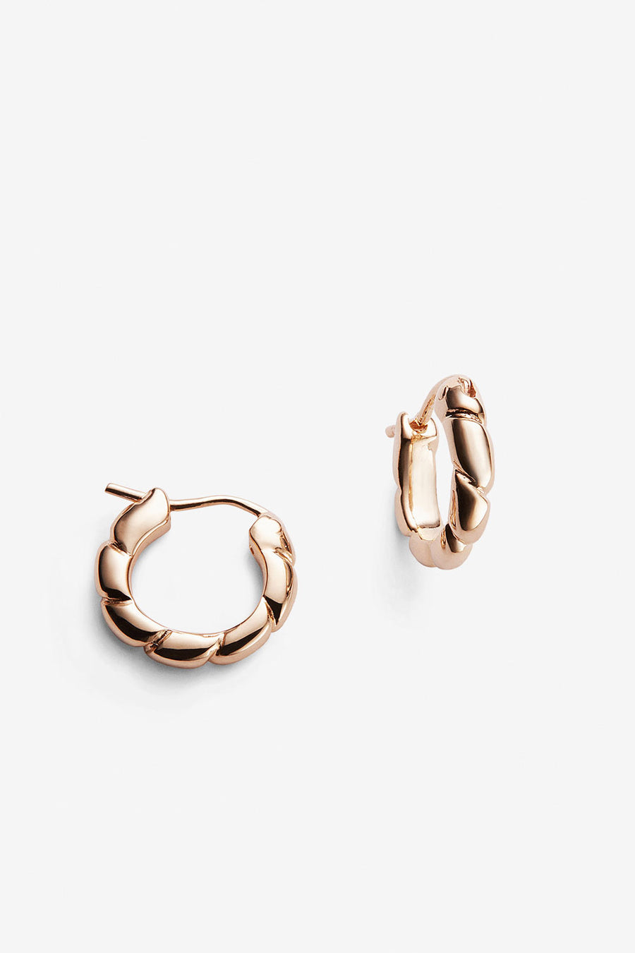HELENA ROHNER - Small Curly Gold Plated Hoops