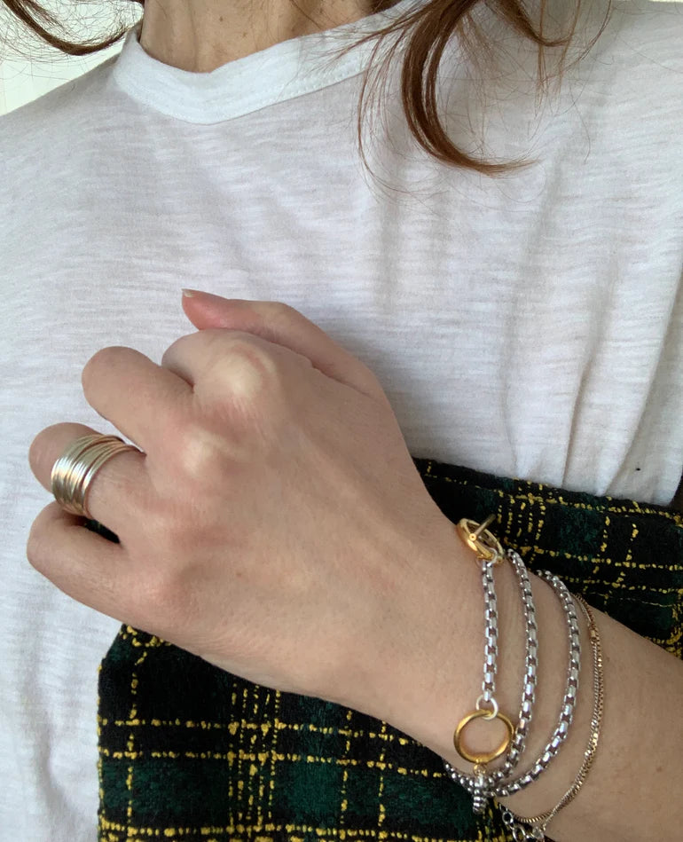 FLORENTIS - Double Loop Lariat in Sterling Silver