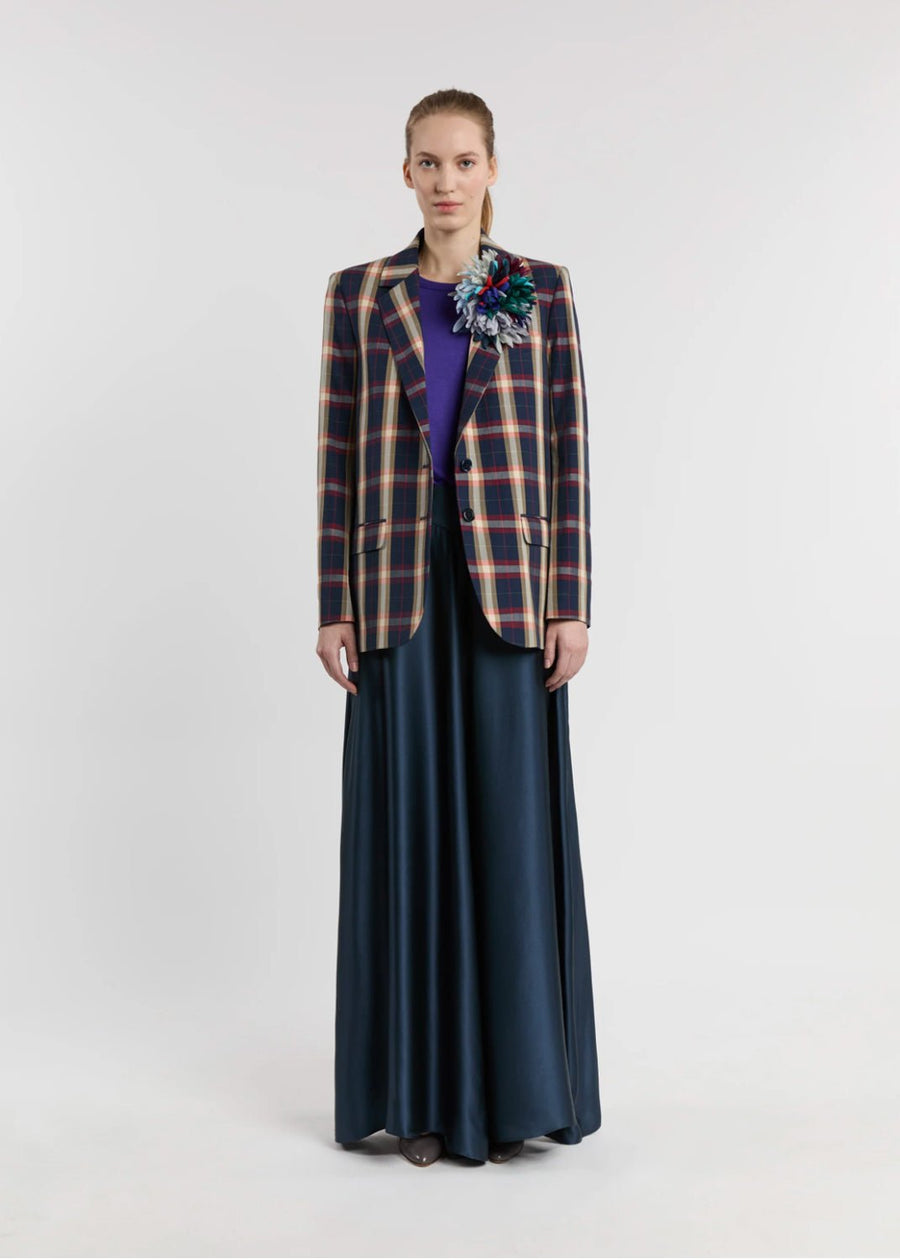 INDRESS - Jacket Cattleya in Navy/Red Tartan