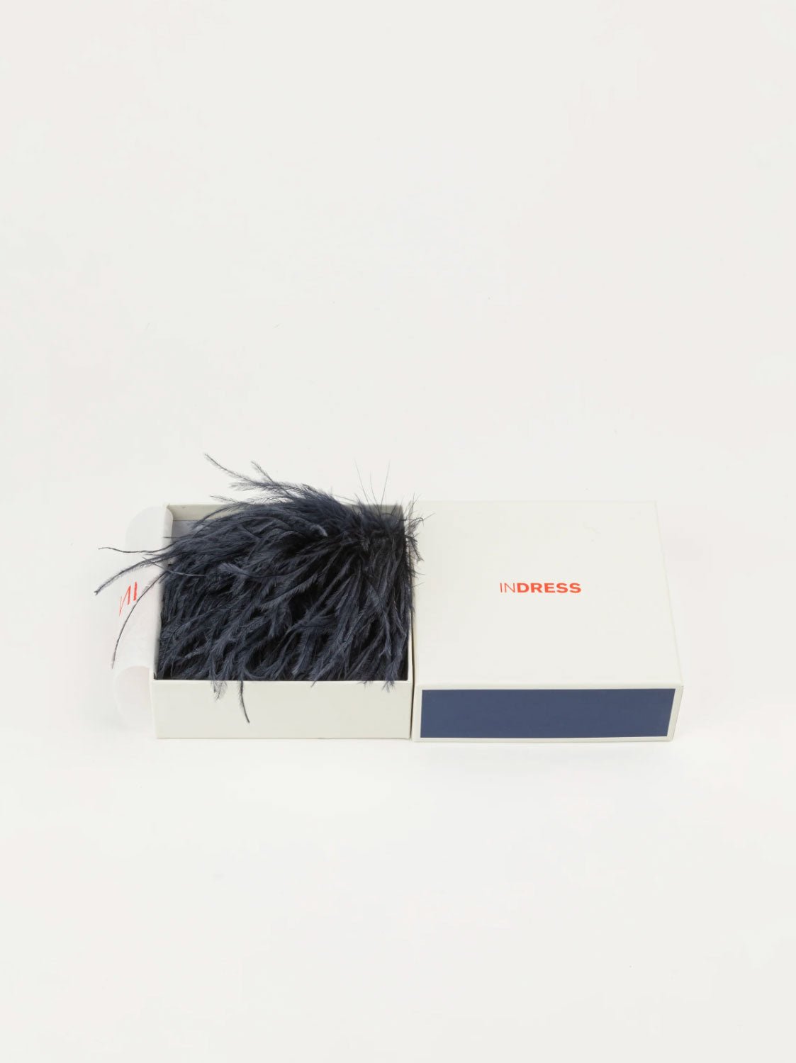 INDRESS - Feather Brooch/Headpiece in Prussian Blue