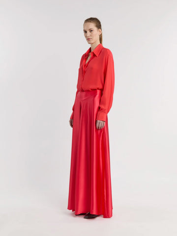 INDRESS - Honeysuckle Long Skirt in Poppy Red