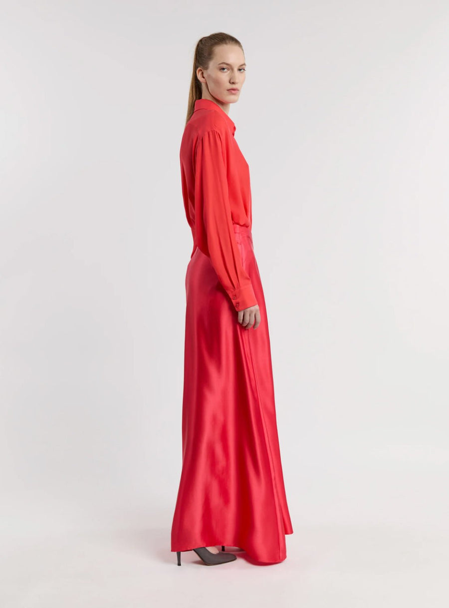 INDRESS - Honeysuckle Long Skirt in Poppy Red