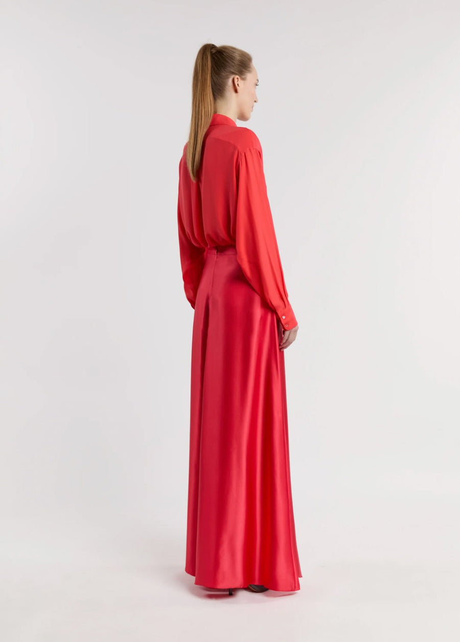 INDRESS - Honeysuckle Long Skirt in Poppy Red