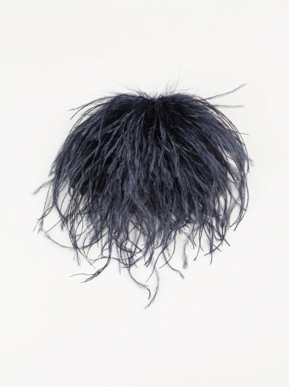 INDRESS - Feather Brooch/Headpiece in Prussian Blue