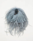 INDRESS - Feather Brooch/Headpiece in Aquamarine