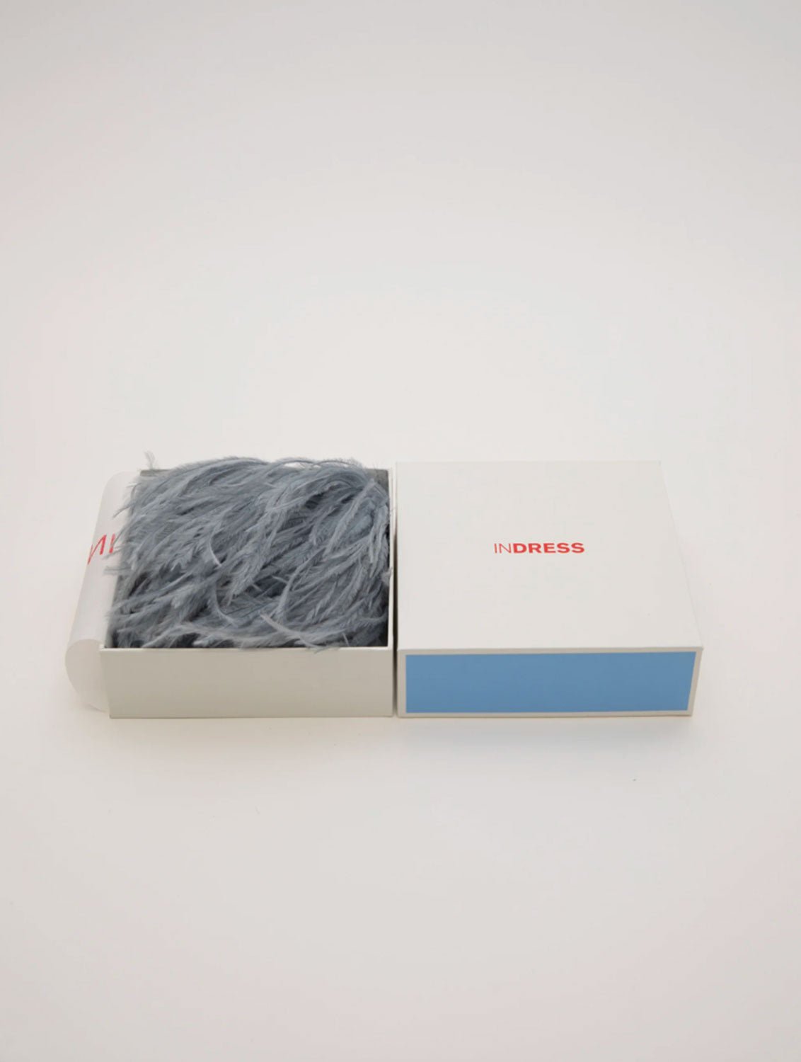 INDRESS - Feather Brooch/Headpiece in Aquamarine