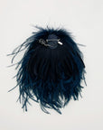 INDRESS - Feather Brooch/Headpiece in Deep Navy